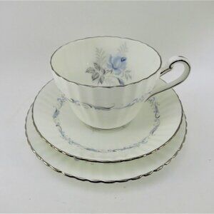 8 Piece Paragon Morning Rose (2) Teacup Trios with Creamer and Sugar Bowl